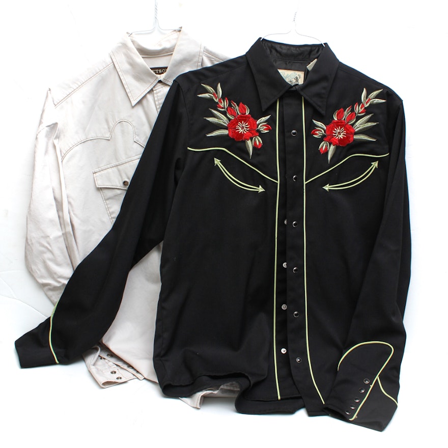 Embroidered Western Wear Dress Shirts