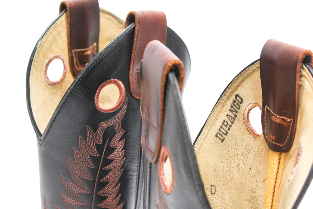 Durango Two Tone Leather Cowboy Boots and Nocona Leather Belt