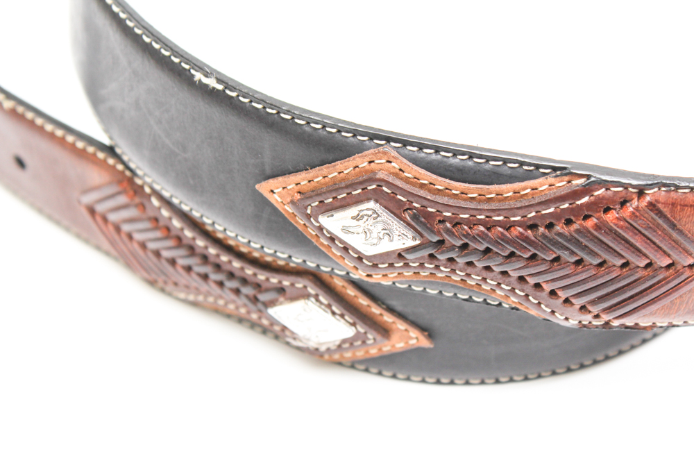 Durango Two Tone Leather Cowboy Boots and Nocona Leather Belt