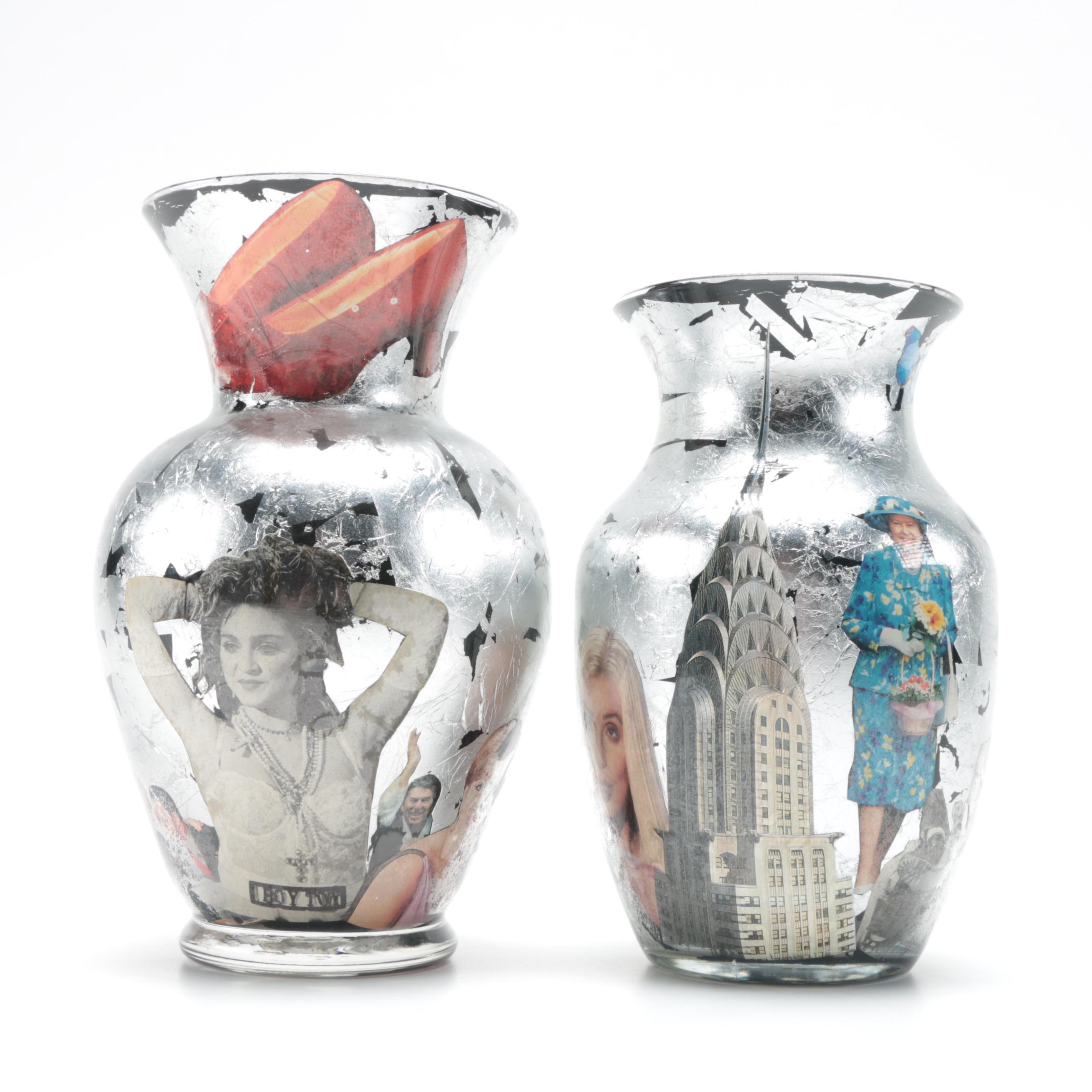 Pop Culture Vases Mixed Media Collage
