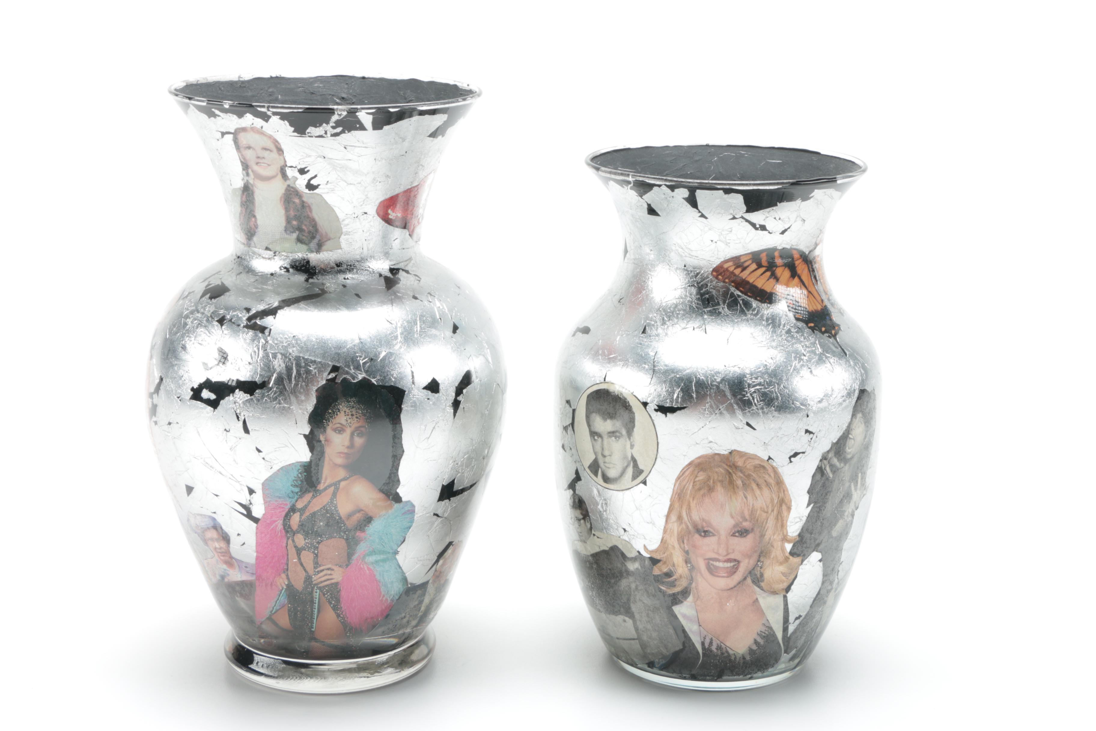 Pop Culture Vases Mixed Media Collage