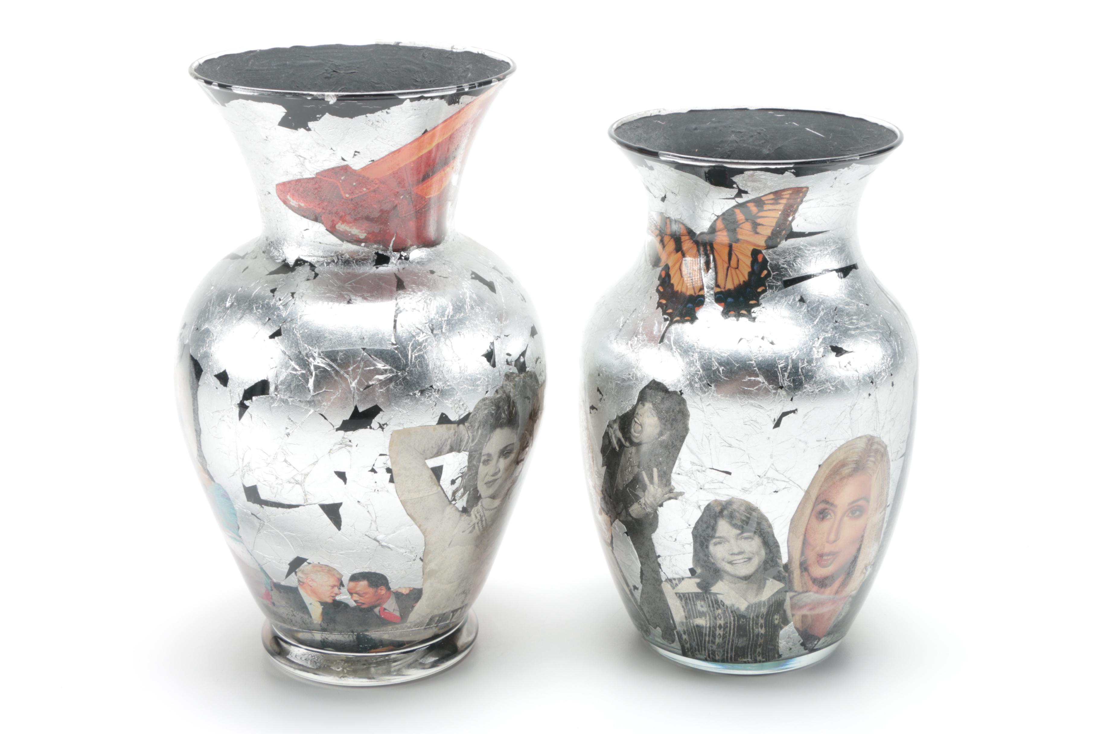 Pop Culture Vases Mixed Media Collage