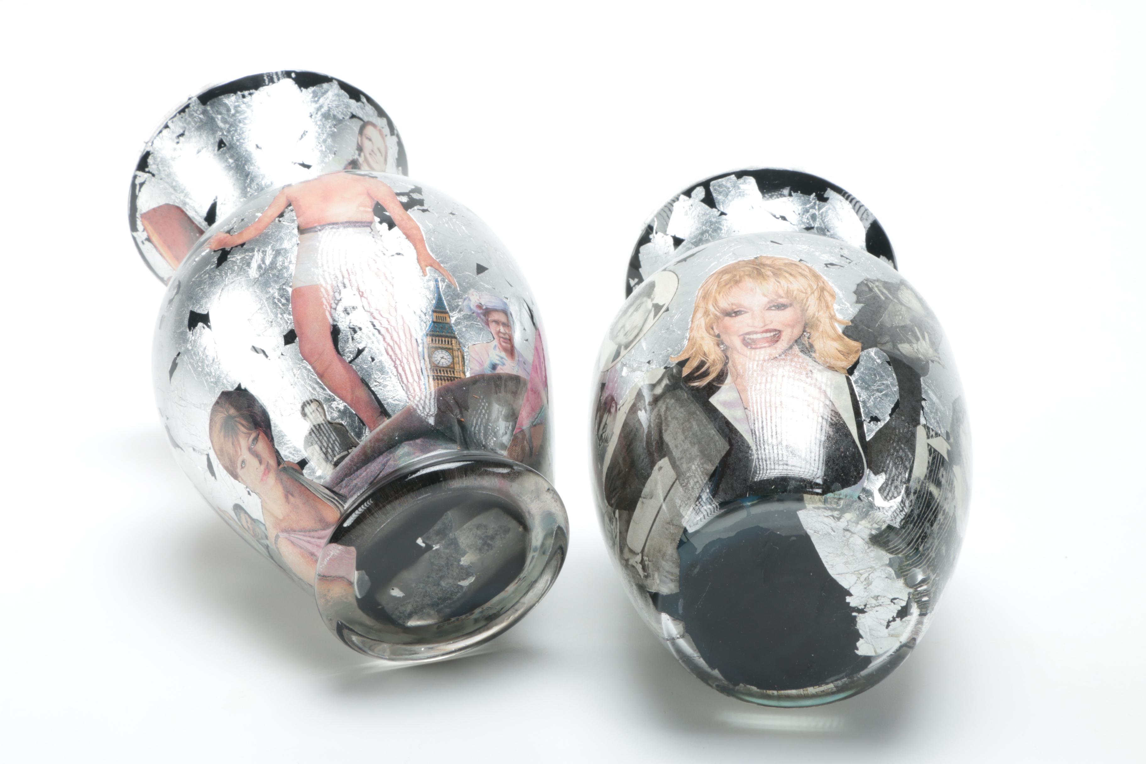Pop Culture Vases Mixed Media Collage