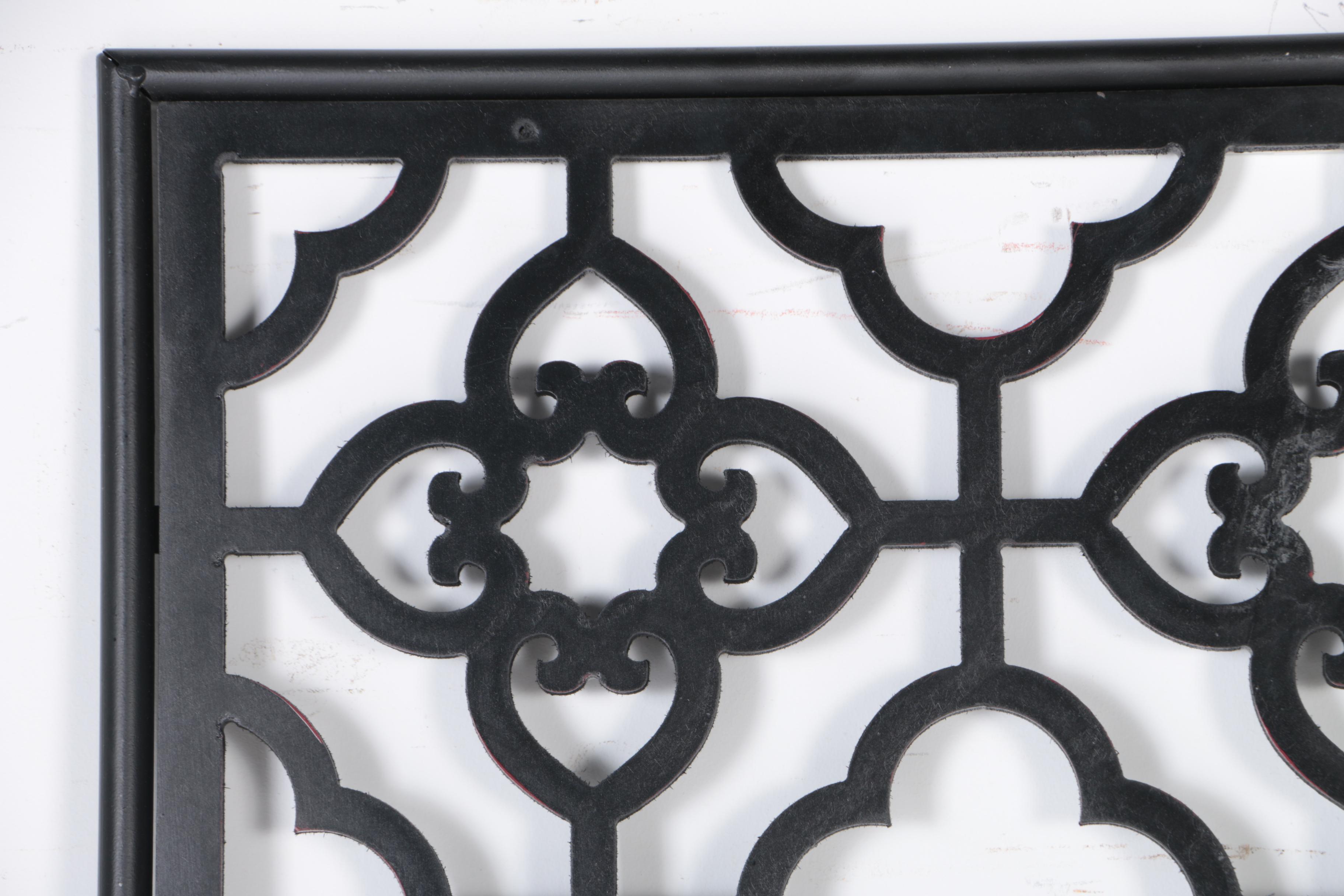 Decorative Black Wooden Screen