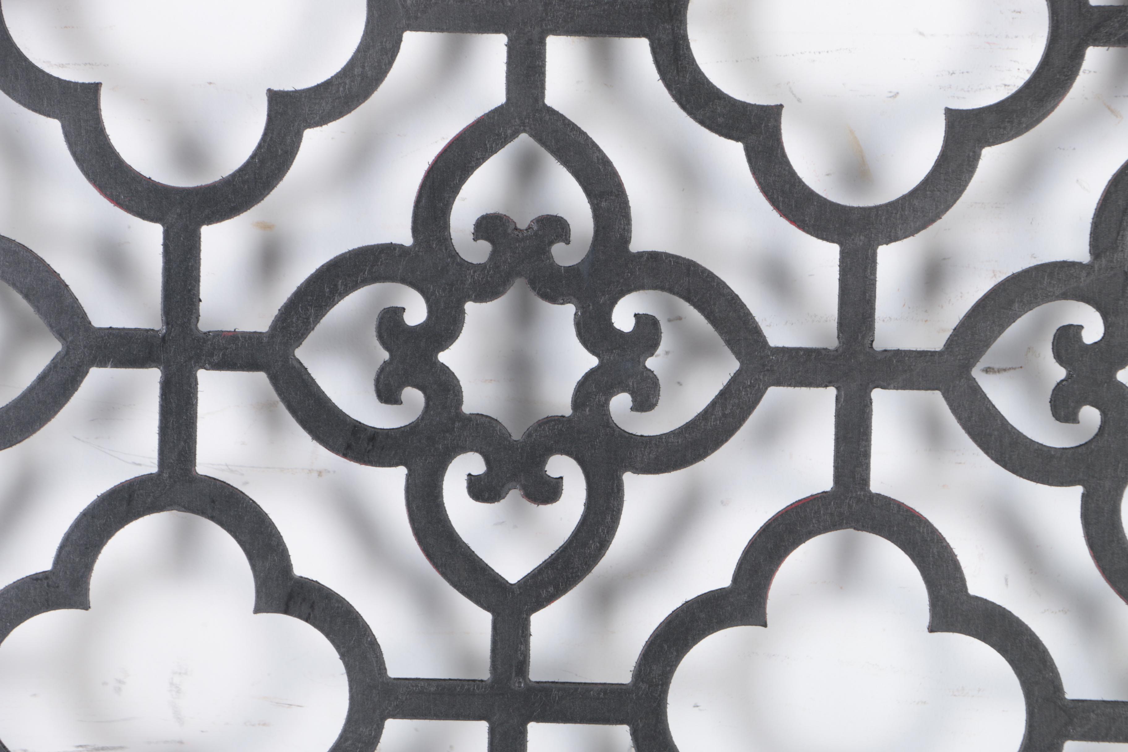 Decorative Black Wooden Screen