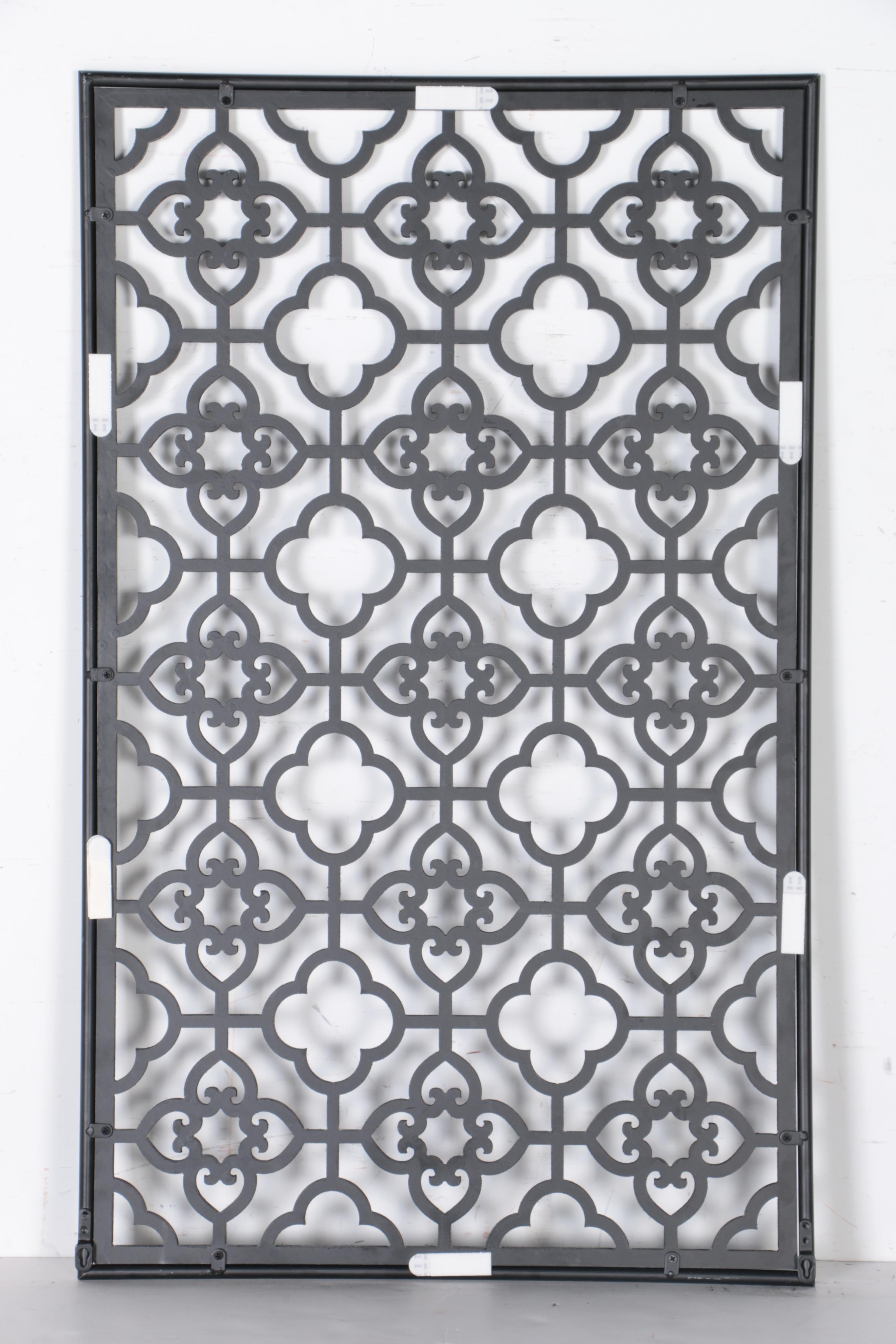Decorative Black Wooden Screen
