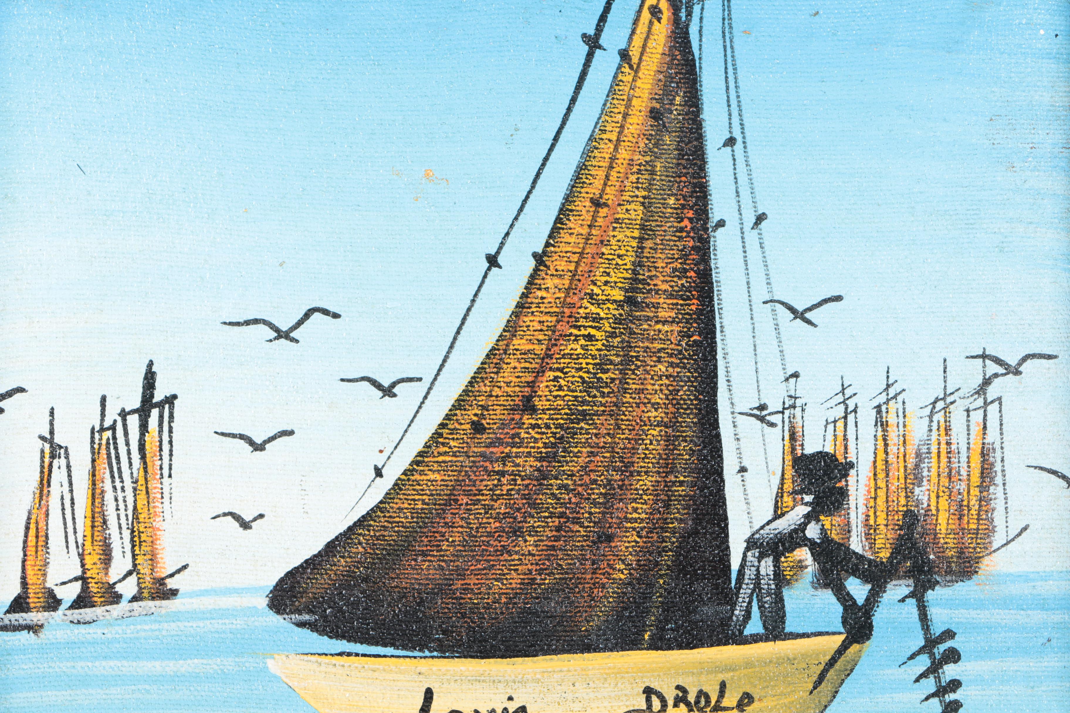 Dieubon Oil on Canvas of French Maritime Scene