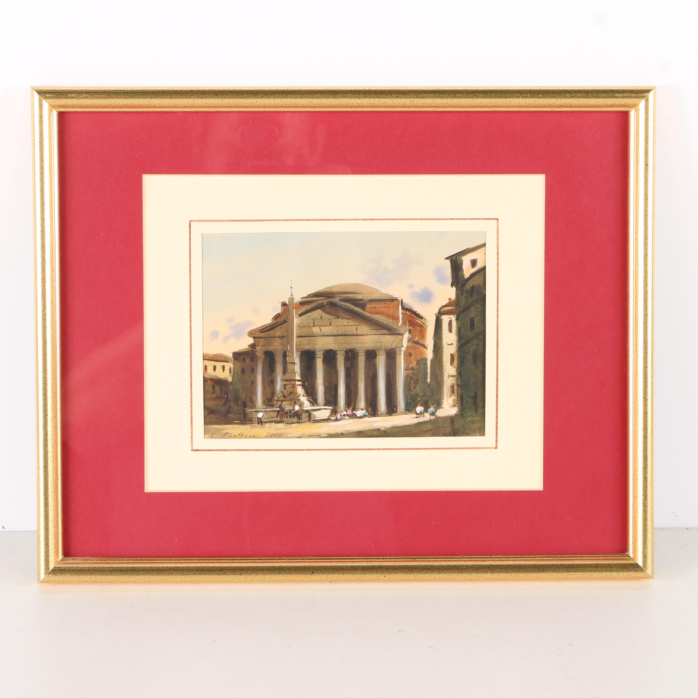 Hand Colored Etchings and Black and White Photograph