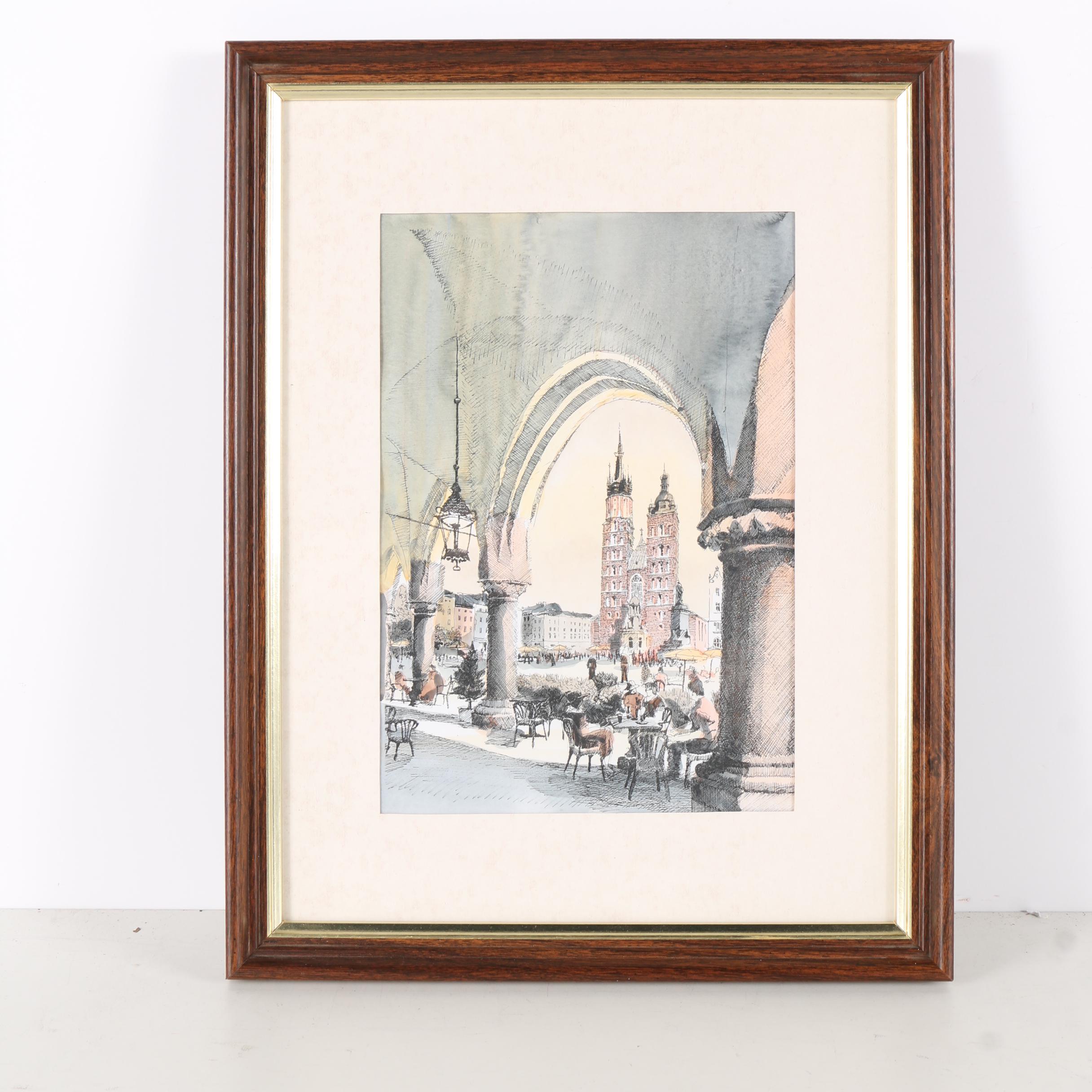 Hand Colored Etchings and Black and White Photograph