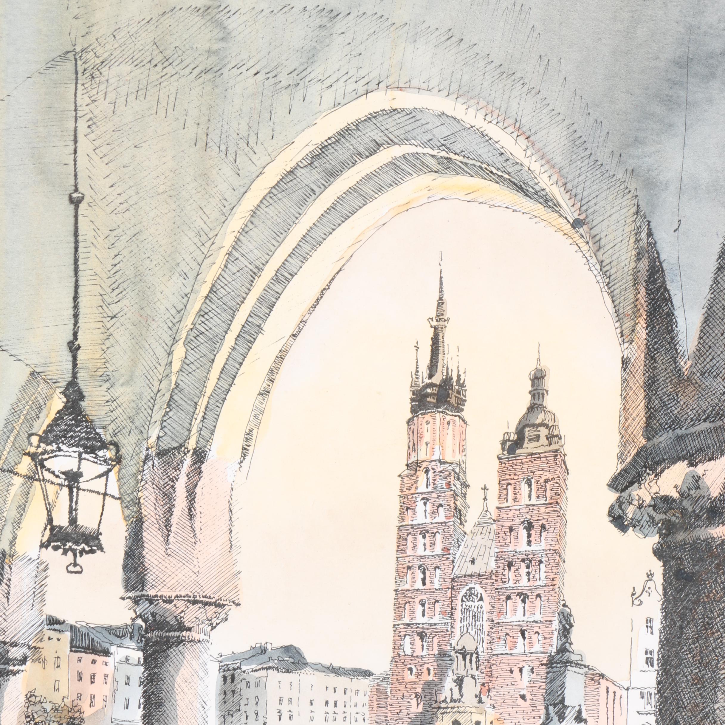 Hand Colored Etchings and Black and White Photograph