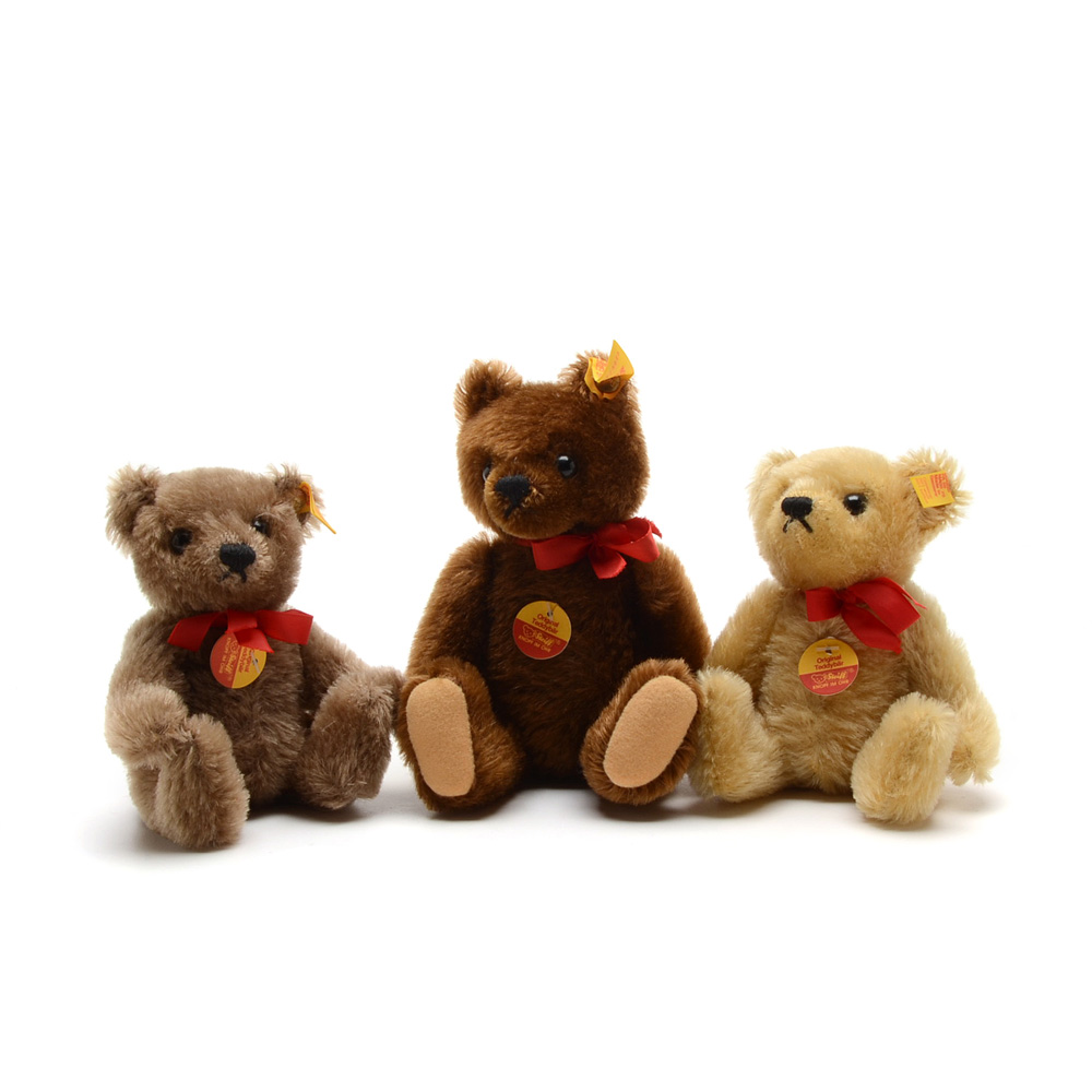 Three Jointed Steiff Teddy Bears