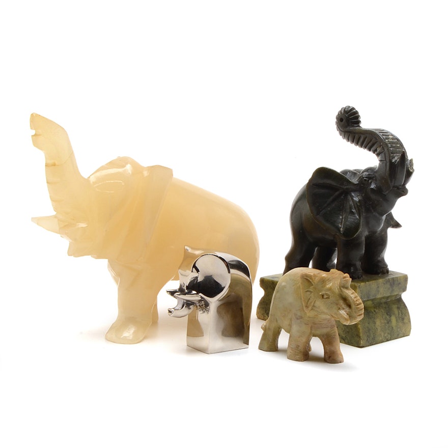 Group of Elephant Figurines Featuring Dansk