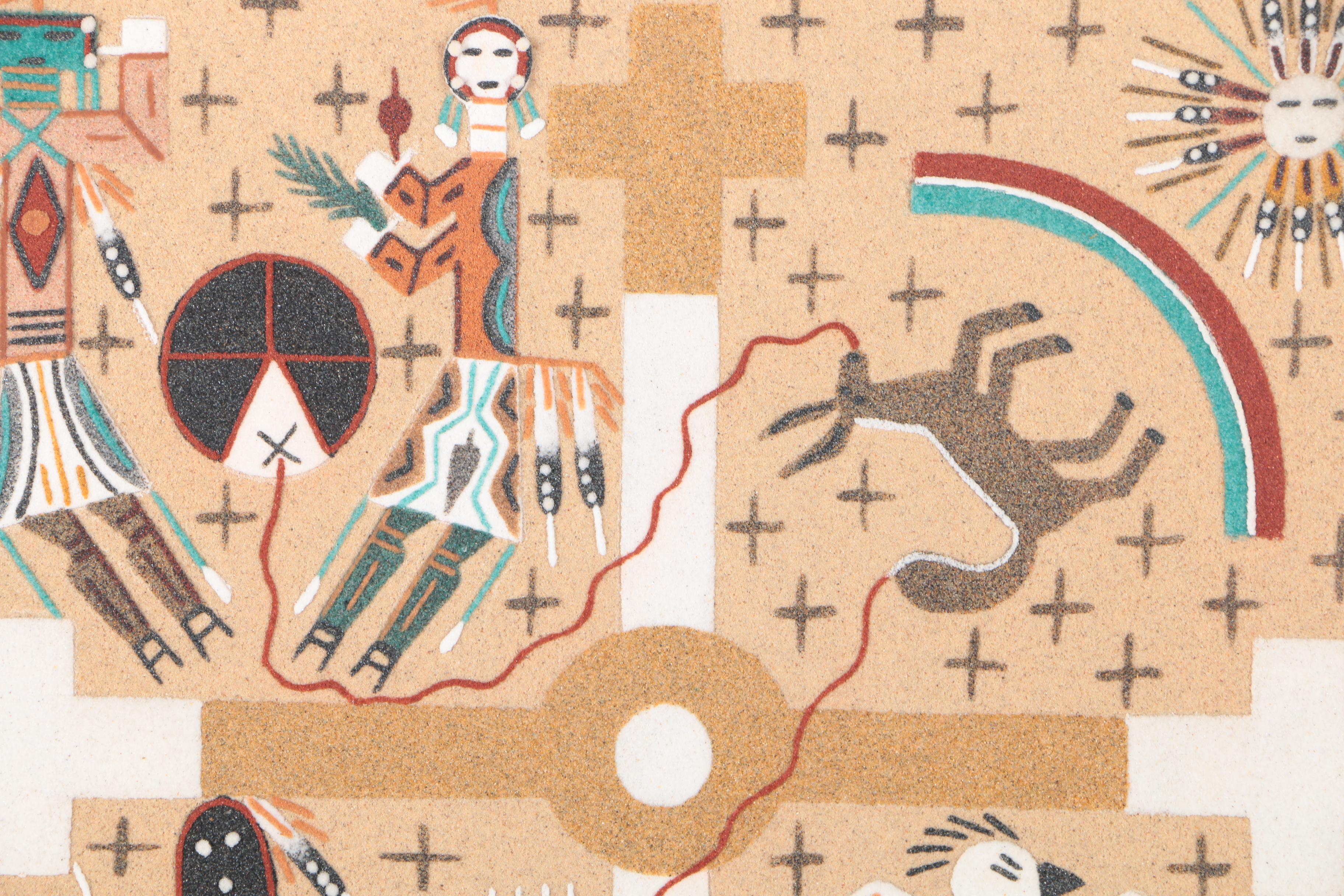 Keith Silversmith Navajo Sand Painting "Creation Storyes"