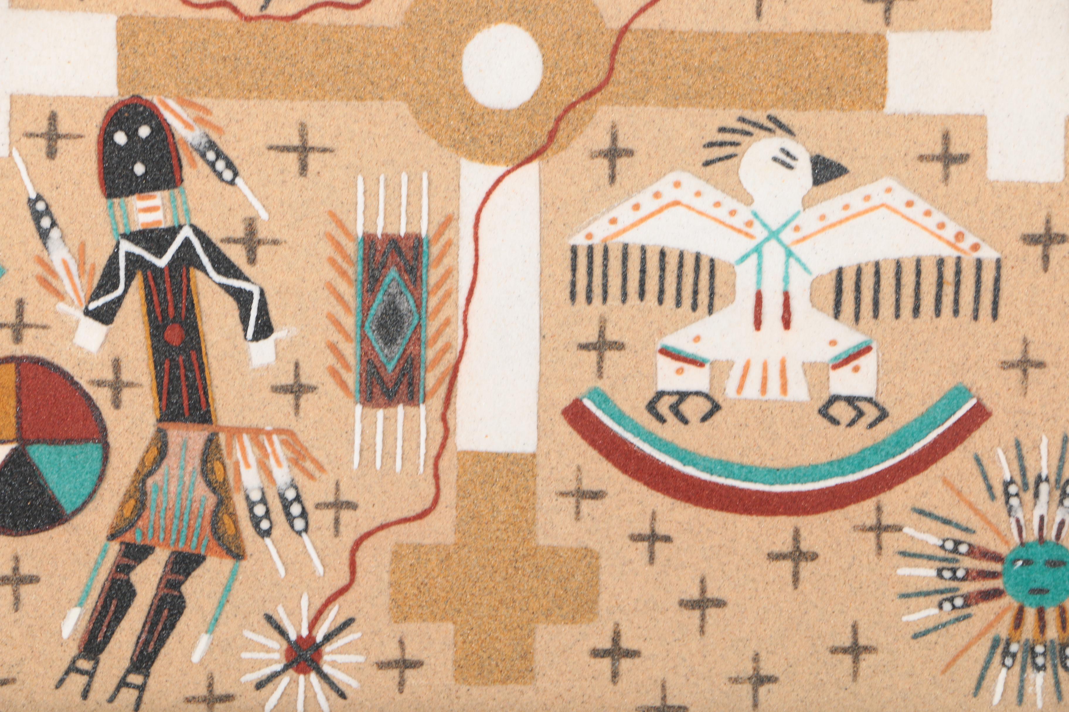 Keith Silversmith Navajo Sand Painting "Creation Storyes"