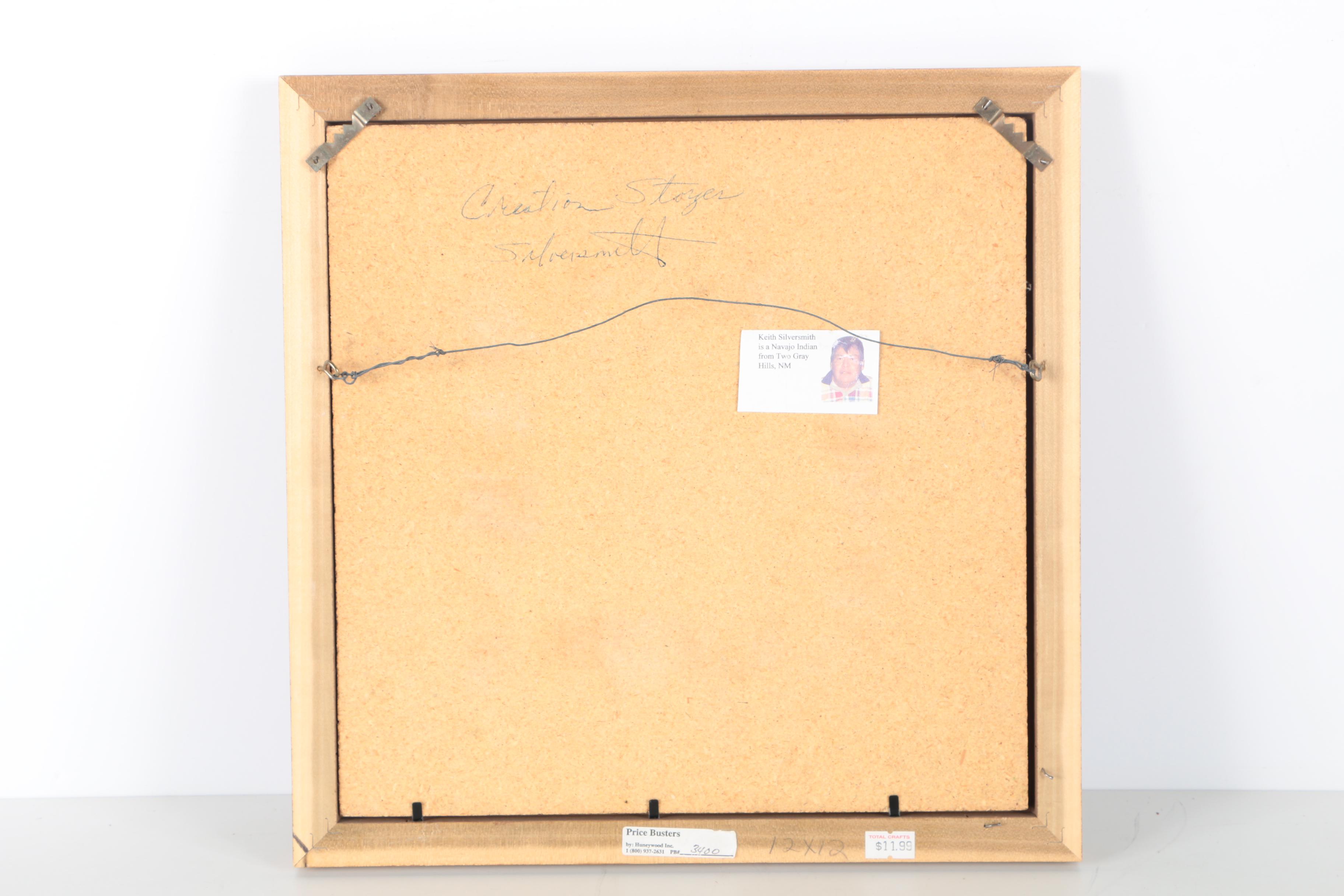 Keith Silversmith Navajo Sand Painting "Creation Storyes"