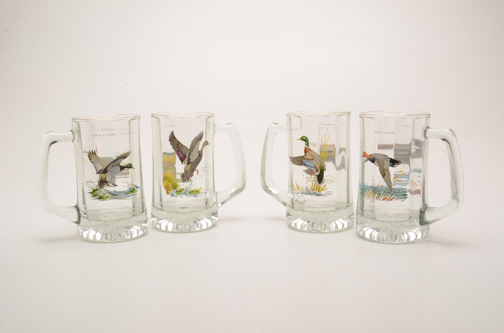 Vintage Signed Ned Smith Bird Mugs