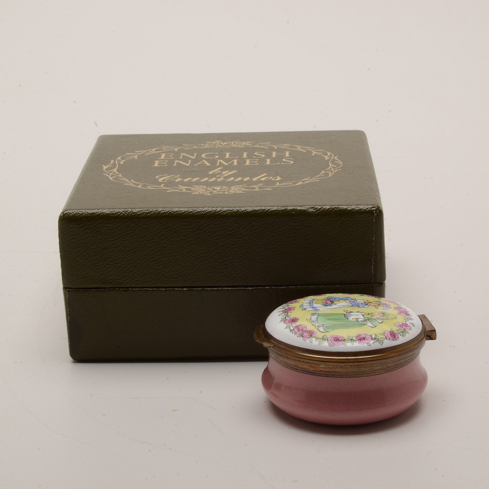 Pair of Vintage Purses and Enamel Pill Box