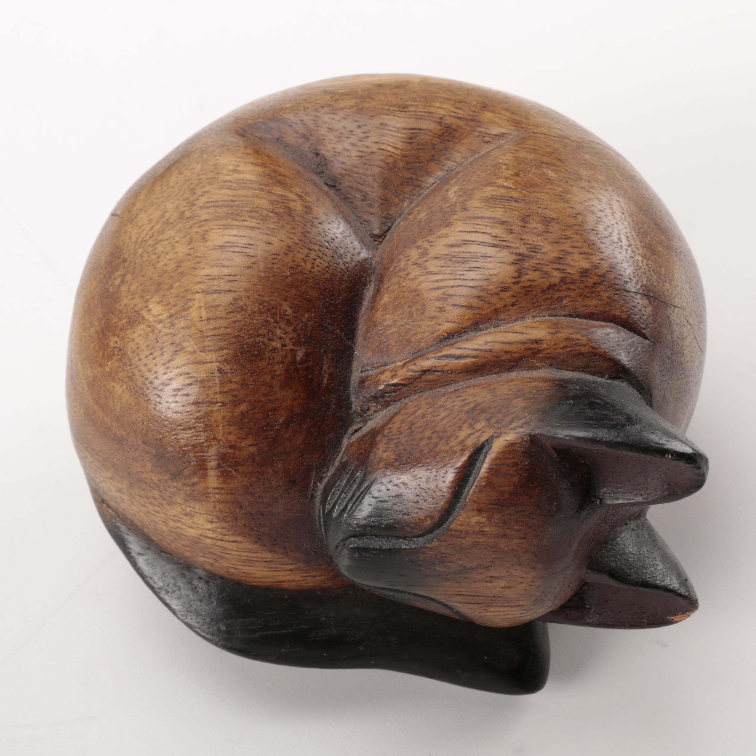 Grouping of Sleepy Cat Figurines