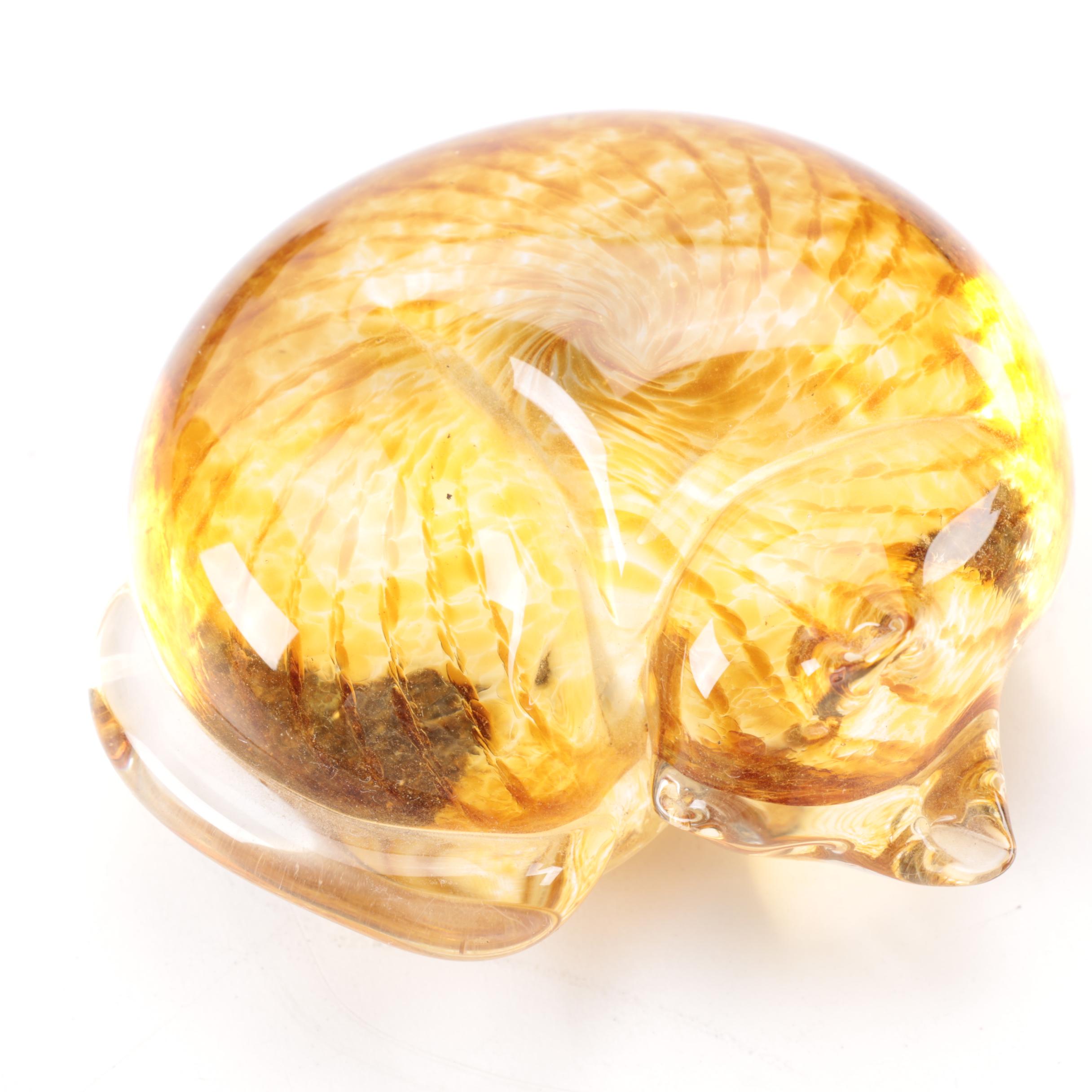 Grouping of Sleepy Cat Figurines