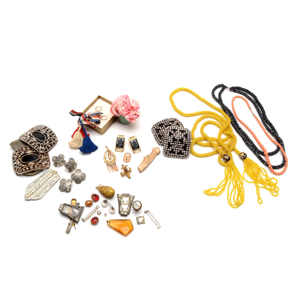 Collection of Vintage Costume Jewelry and Accessories