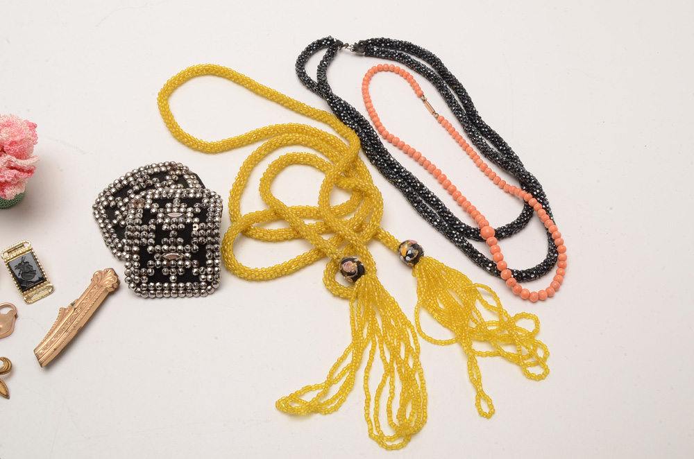 Collection of Vintage Costume Jewelry and Accessories