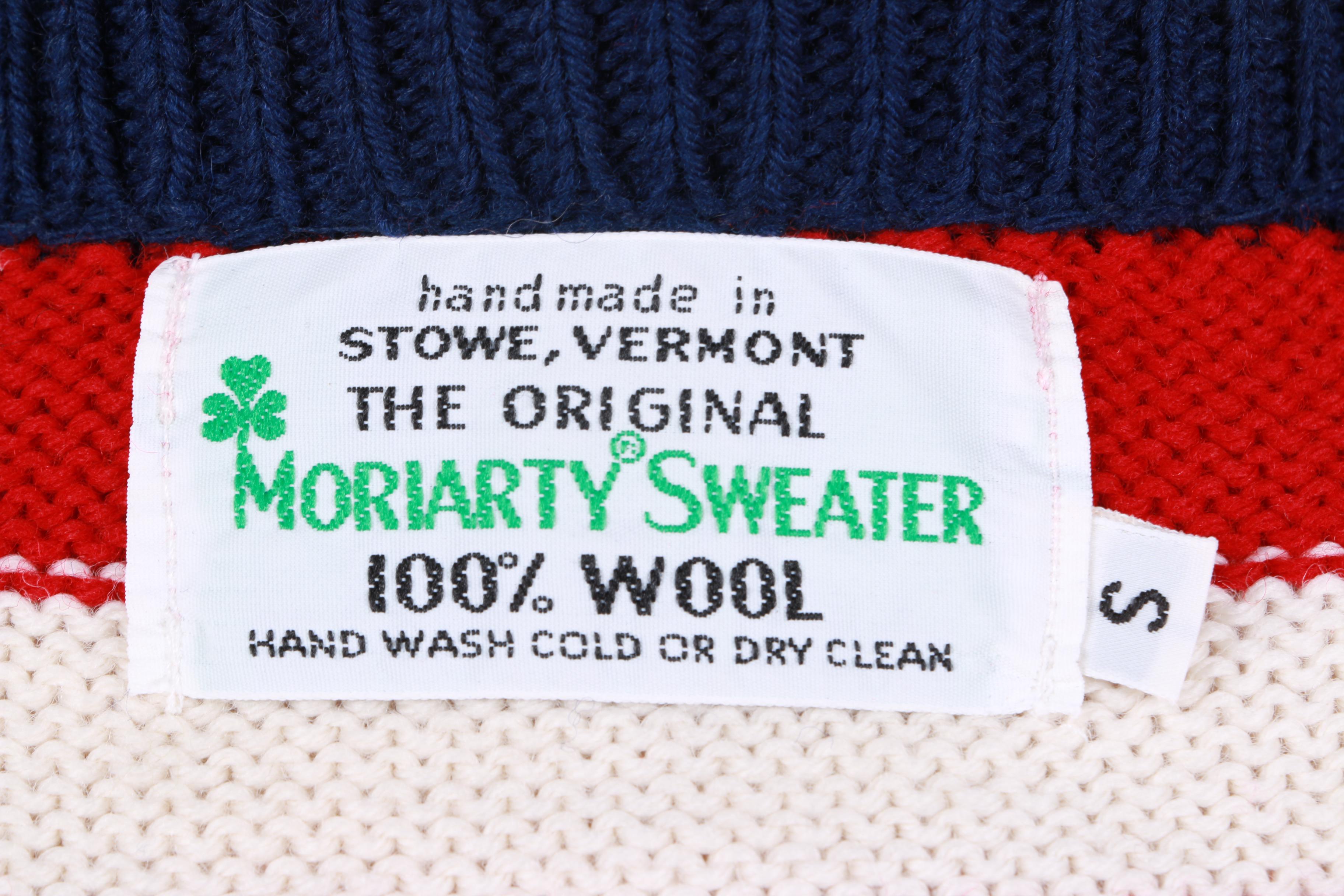 Handmade Wool Moriarty American Flag Cardigan