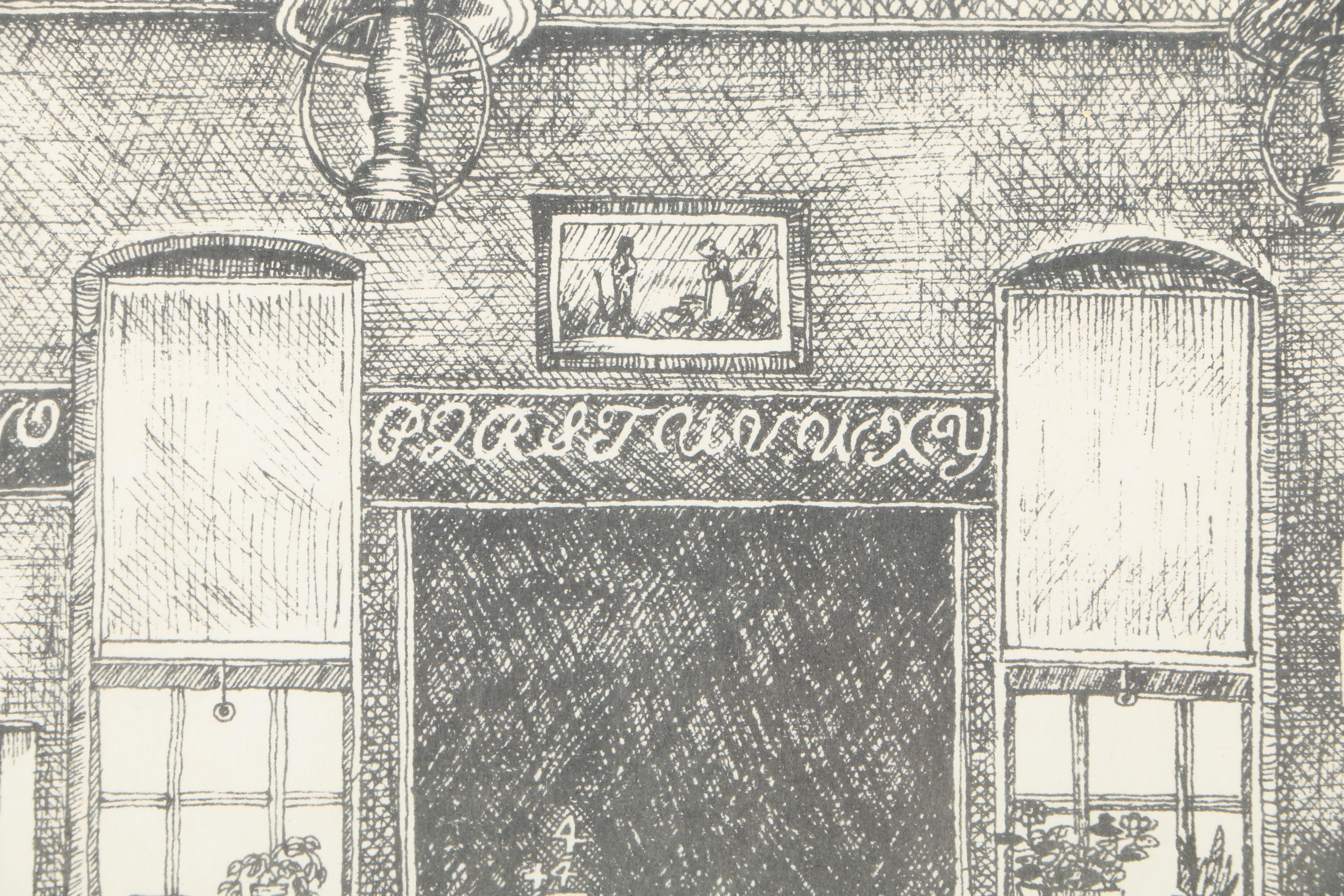 Tommy Fulton Limited Edition Lithograph on Paper of Class Room