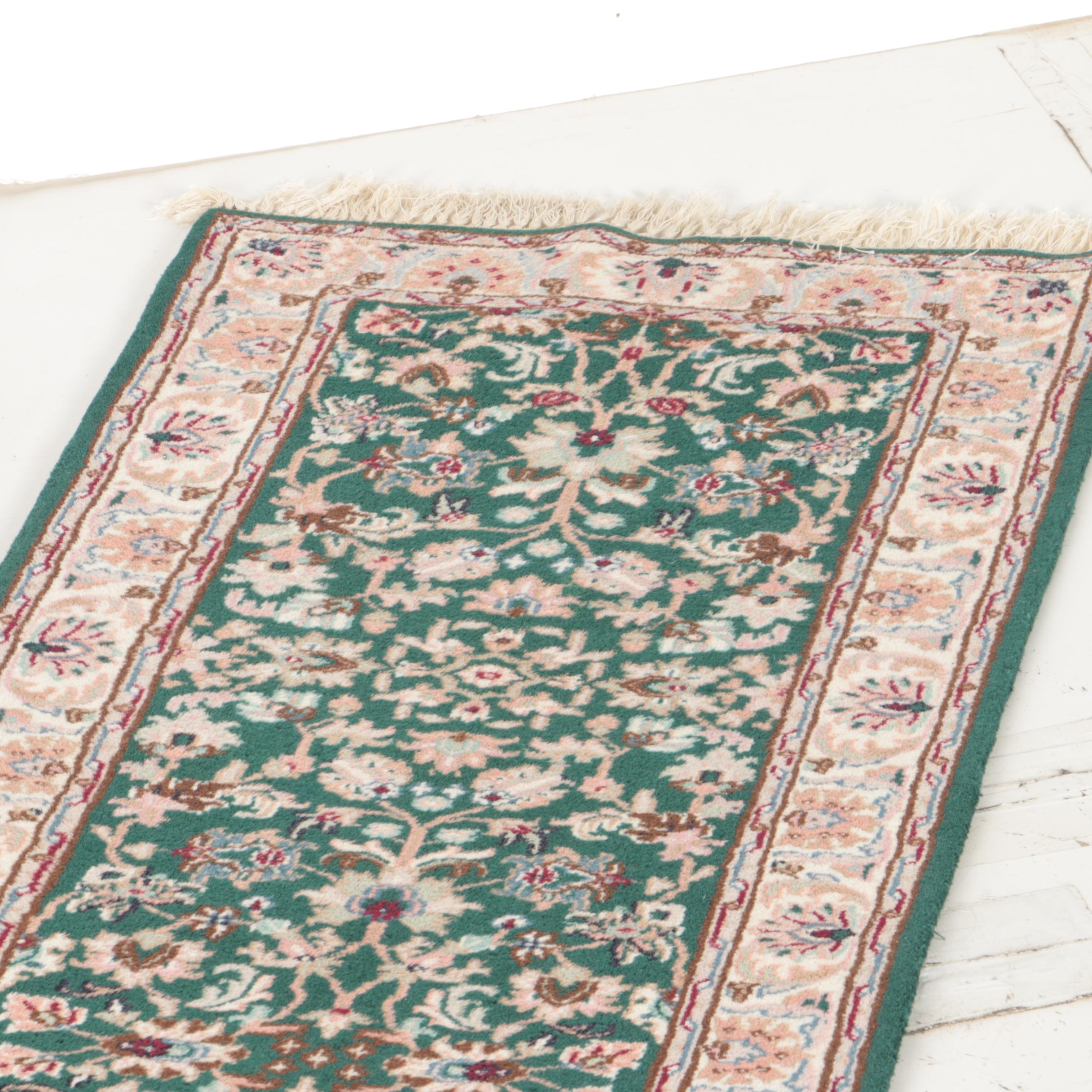 Hand-Knotted Indo-Persian Carpet Runner