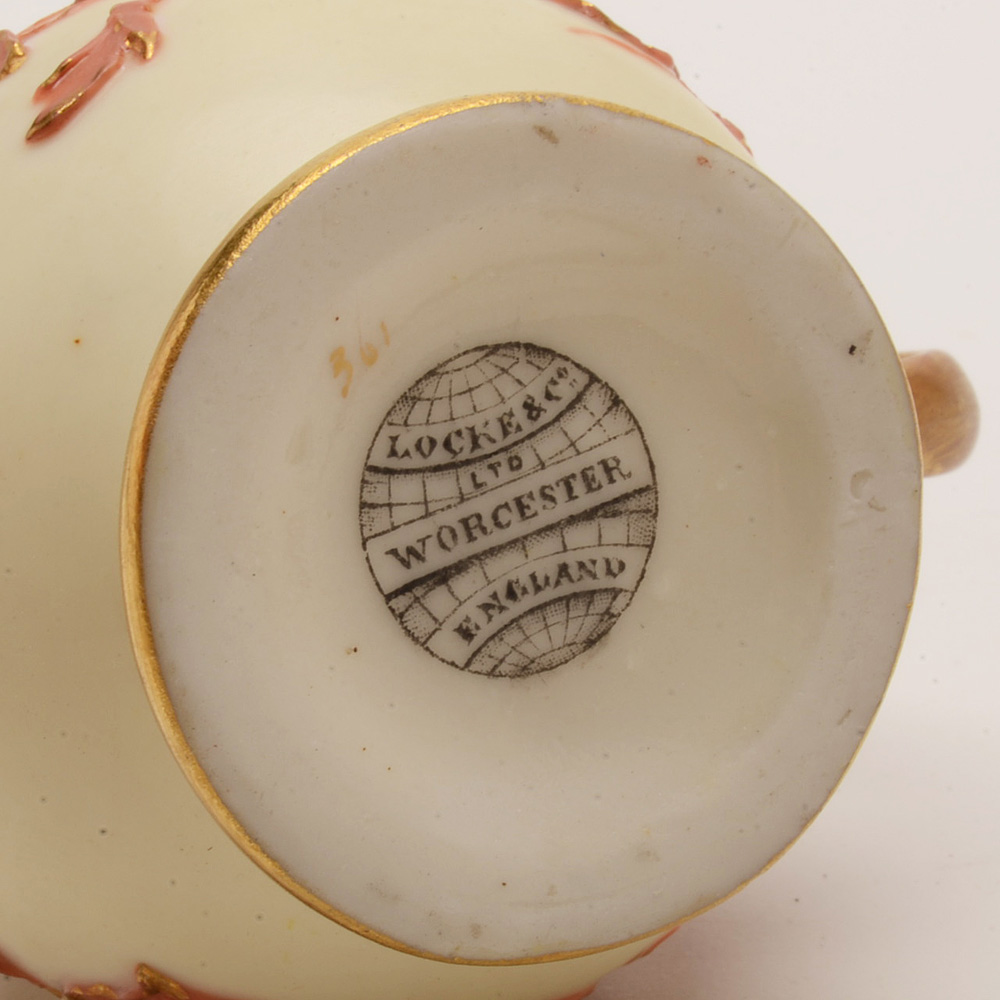 Antique Worcester Porcelain Cream and Sugar