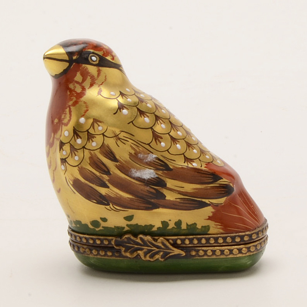 Two Limoges France Porcelain Trinket Boxes