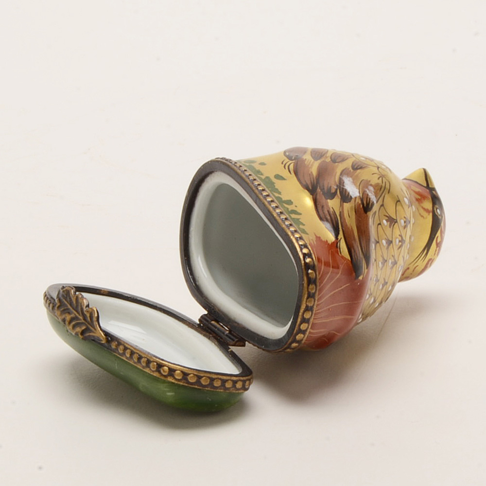 Two Limoges France Porcelain Trinket Boxes