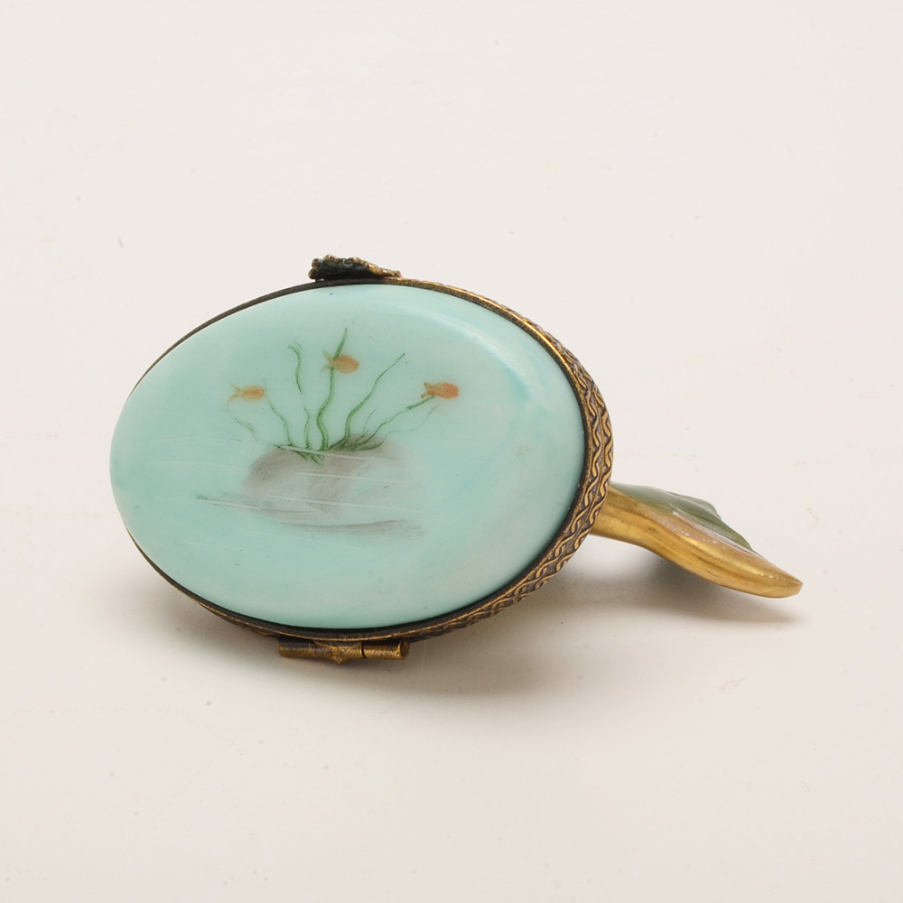 Two Limoges France Porcelain Trinket Boxes