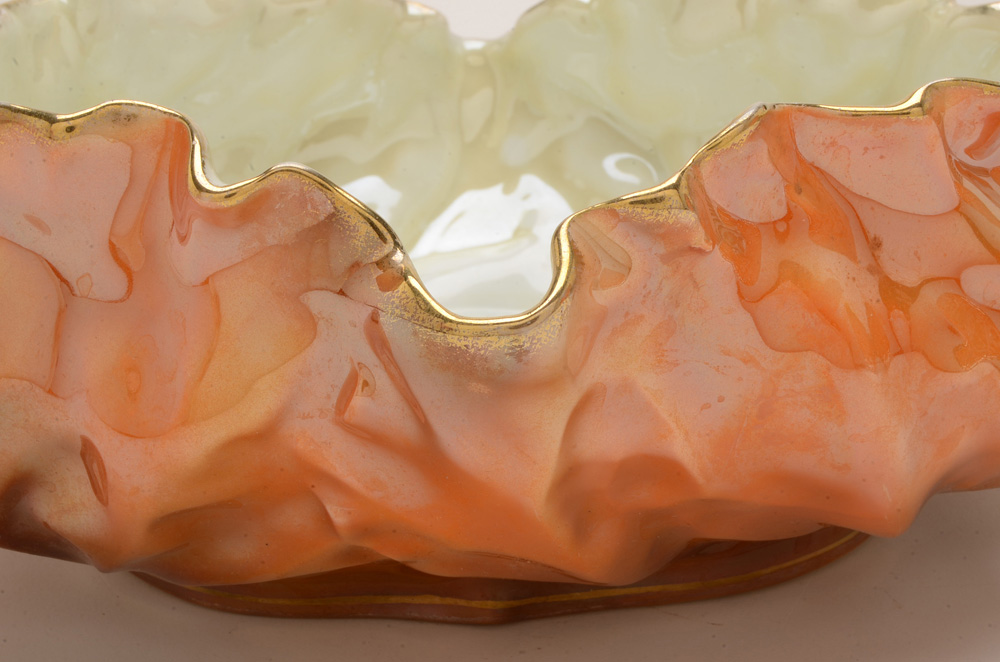 Vintage R.S. Germany Cabbage Leaf Porcelain Bowl and Plates