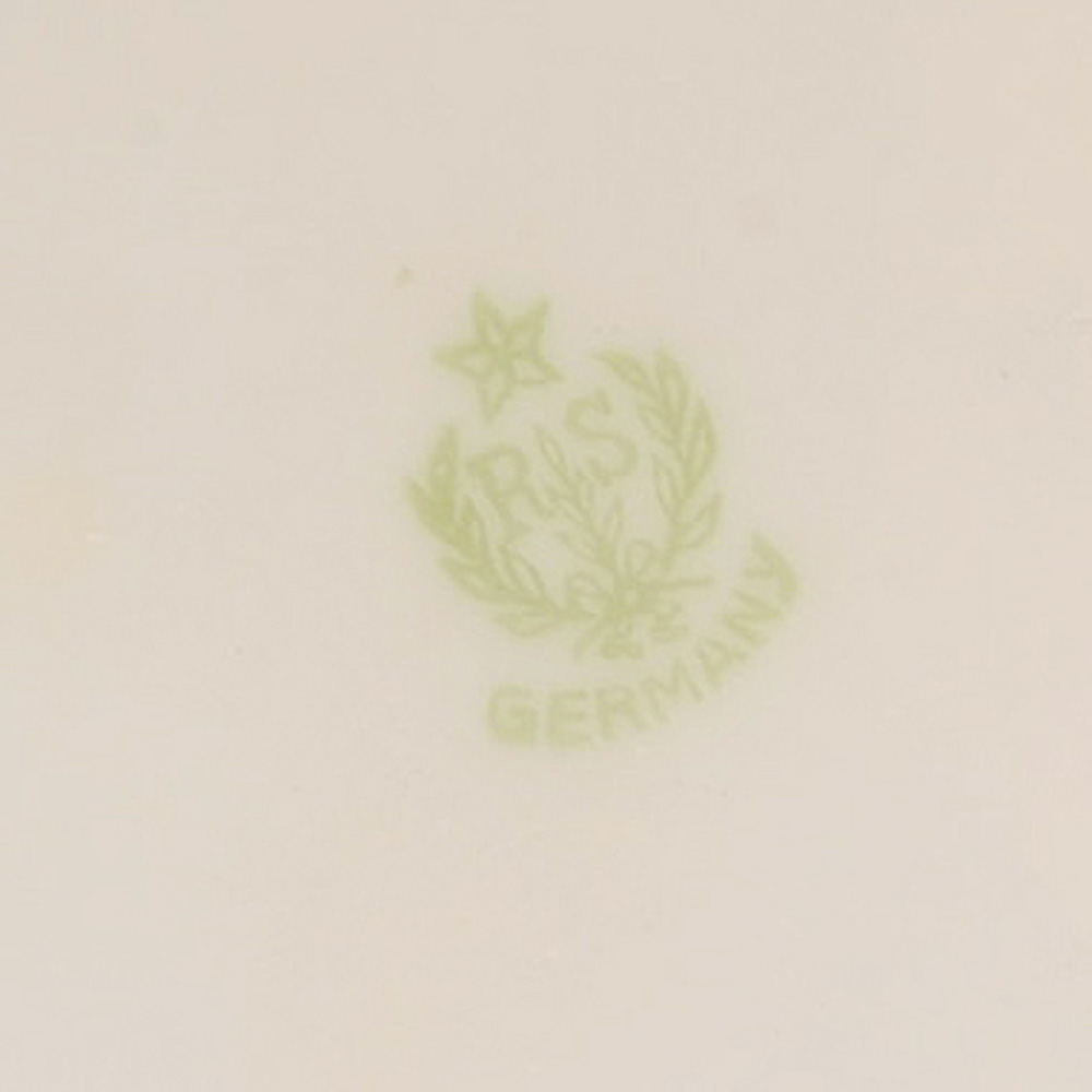 Vintage R.S. Germany Cabbage Leaf Porcelain Bowl and Plates