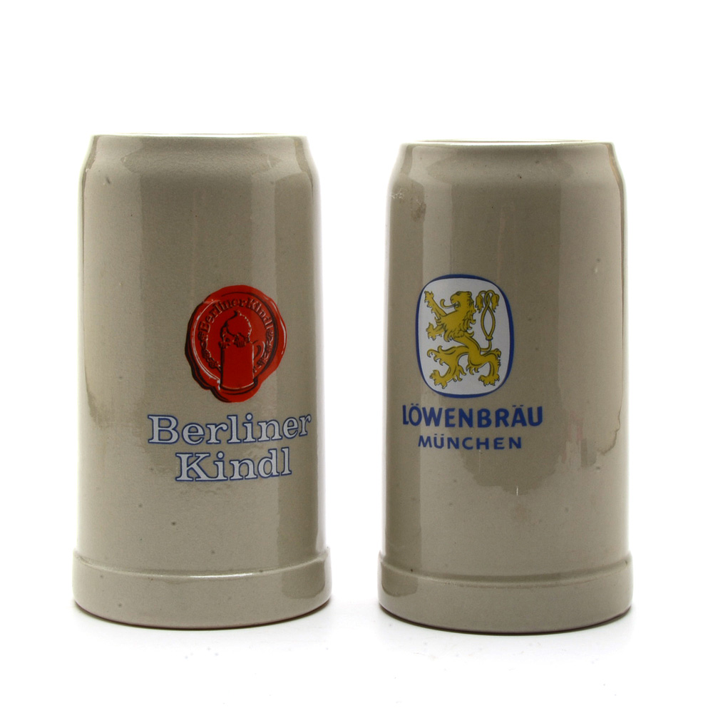 West German Beer Steins Featuring Lowenbrau