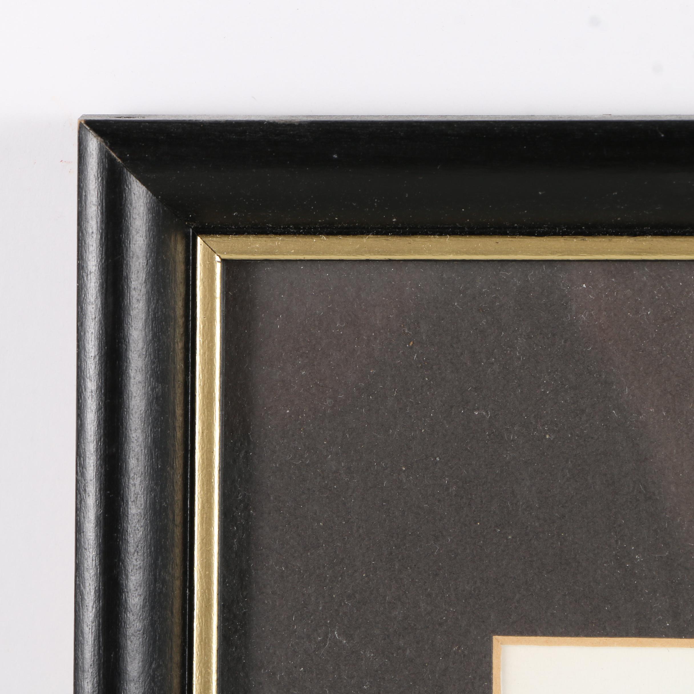 Vintage Hand Colored Etching With Aquatint "Orient Elegance"