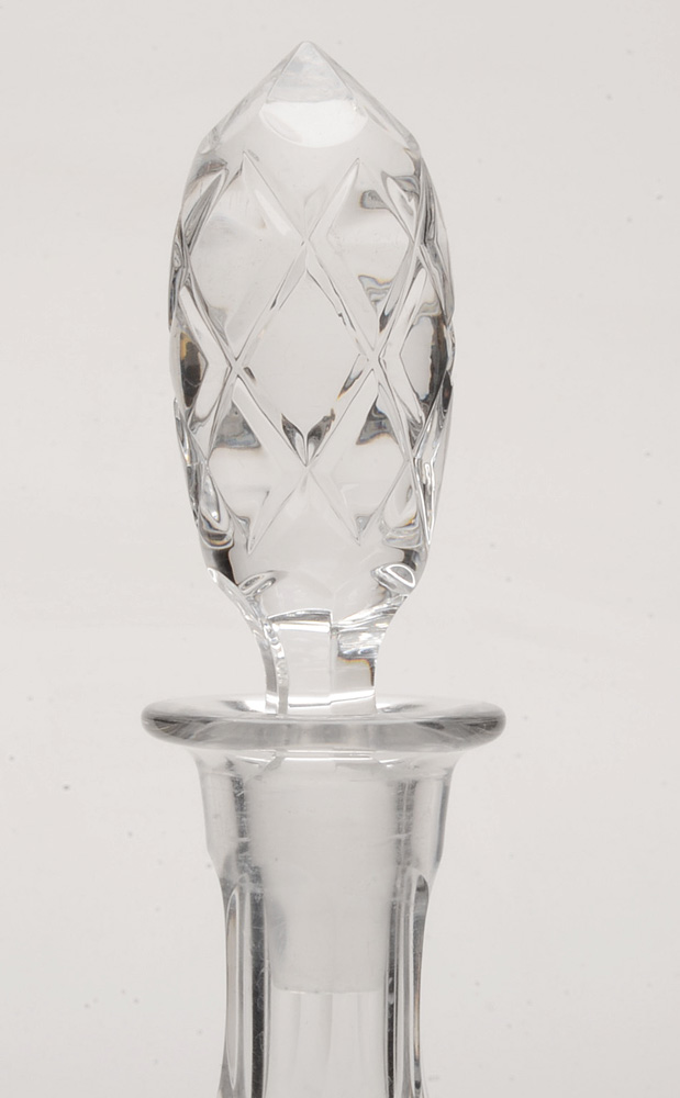 Cut Crystal Decanter and Covered Compote