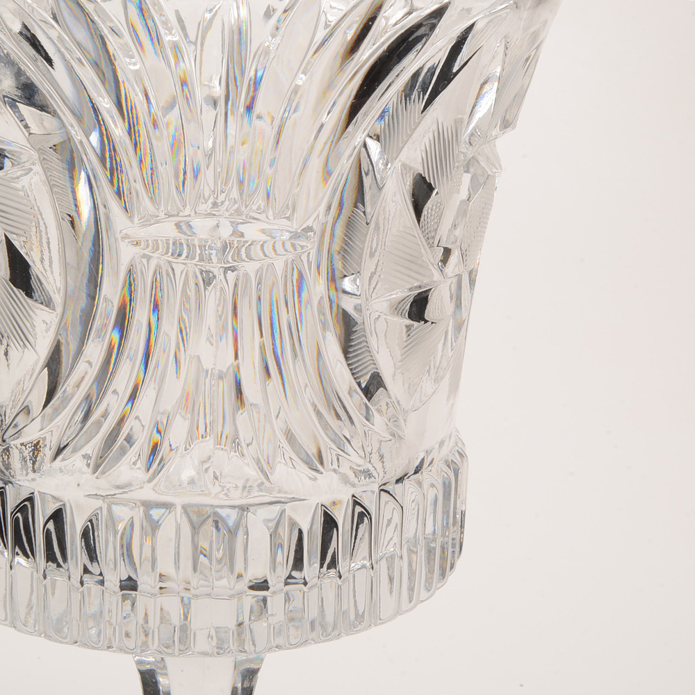 Cut Crystal Decanter and Covered Compote