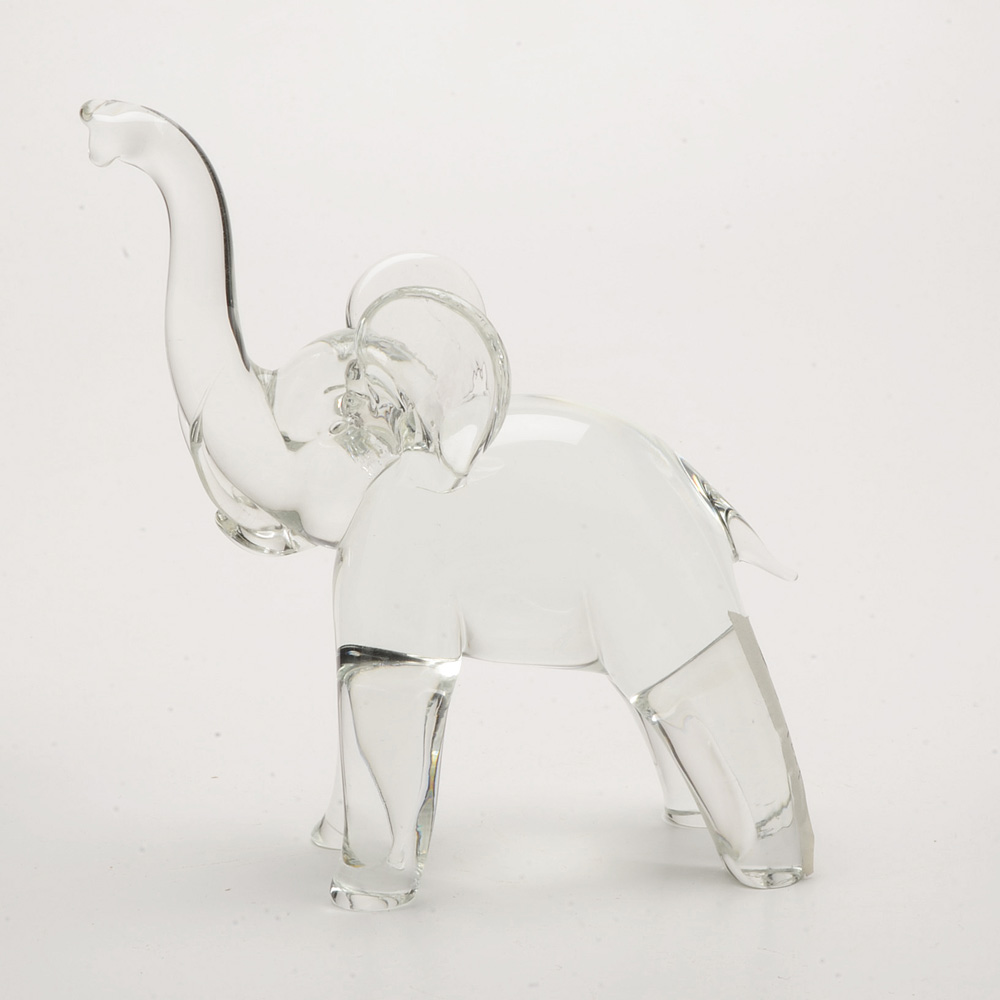 Group of Crystal Elephant Figurines