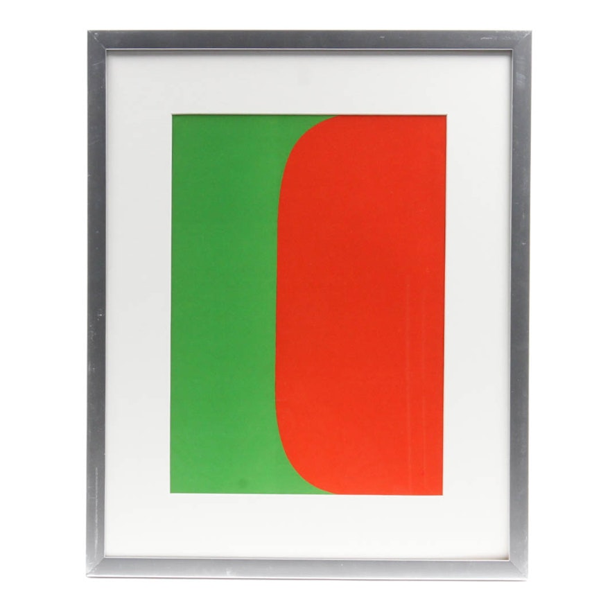 Color Lithograph of Ellsworth Kelly's "Green Red"