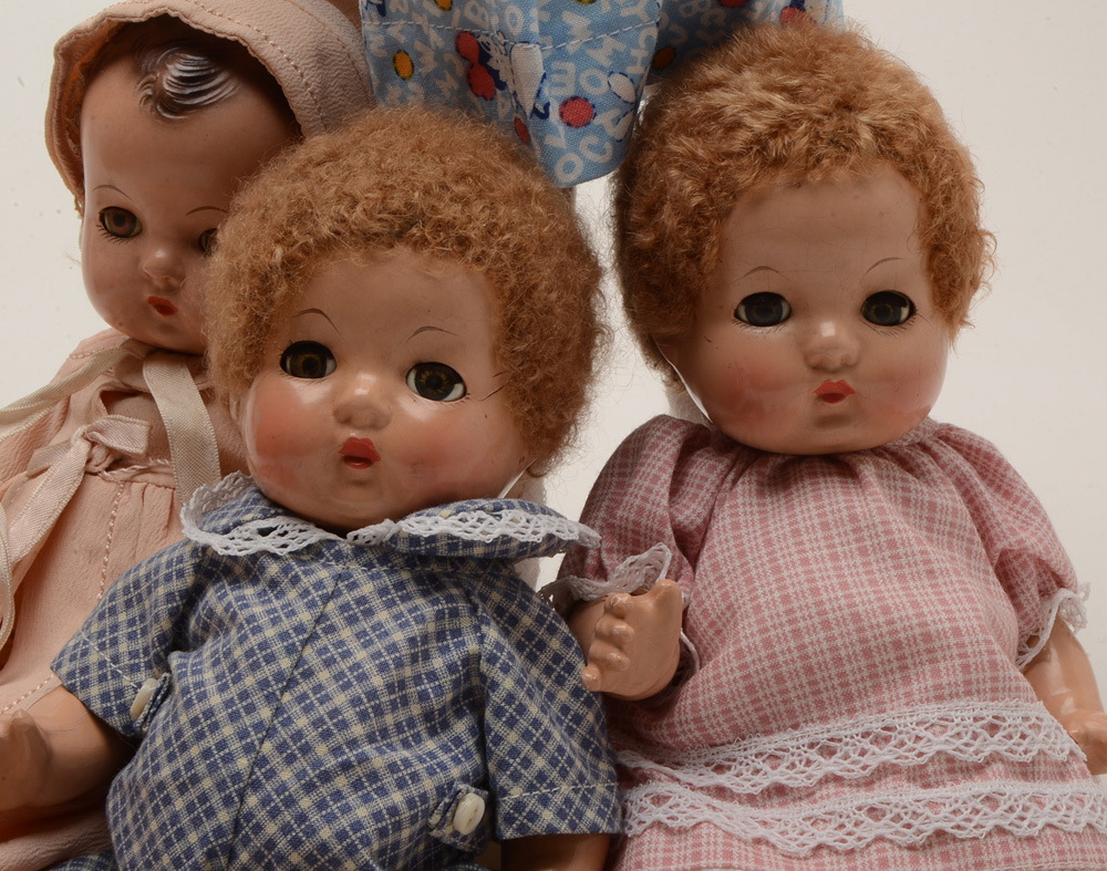 Effanbee Patsy Babyette Dolls and Simila with Clothing Doll Trunk