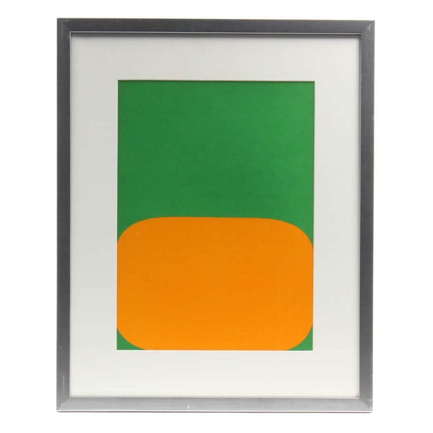 Color Lithograph of Ellsworth Kelly's "Orange Green"