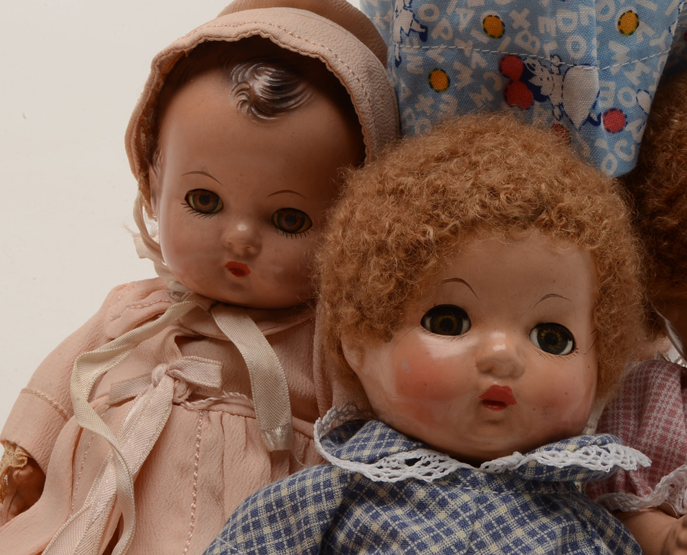 Effanbee Patsy Babyette Dolls and Simila with Clothing Doll Trunk