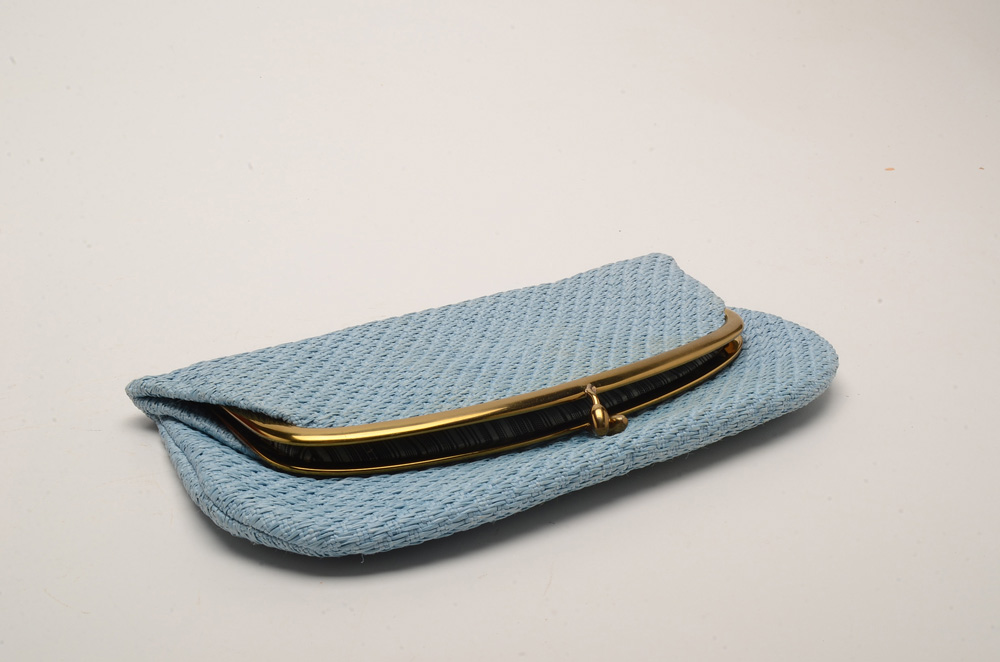 Vintage Hand Tooled Leather Handbag with Wallet and Clutch