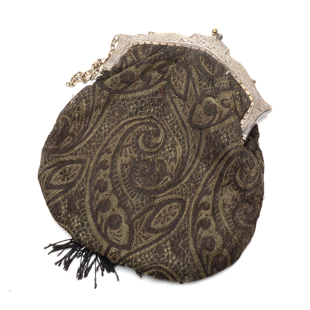 Vintage Silver Plate Frame Handbag