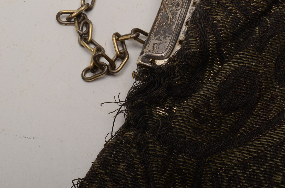 Vintage Silver Plate Frame Handbag