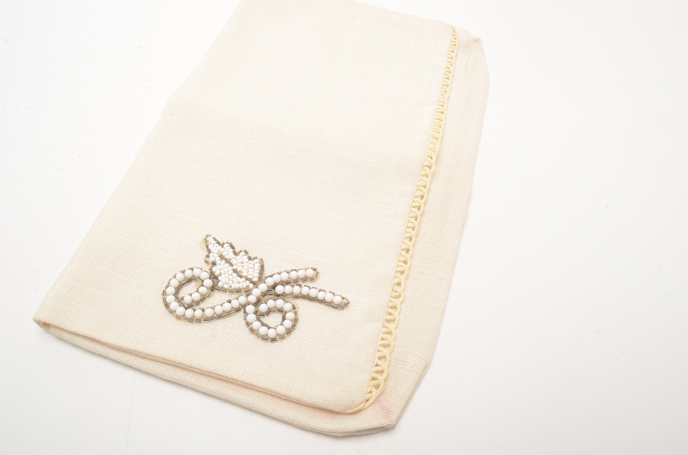 Vintage Convertible Clutch with Sterling Silver Wedgwood Brooch