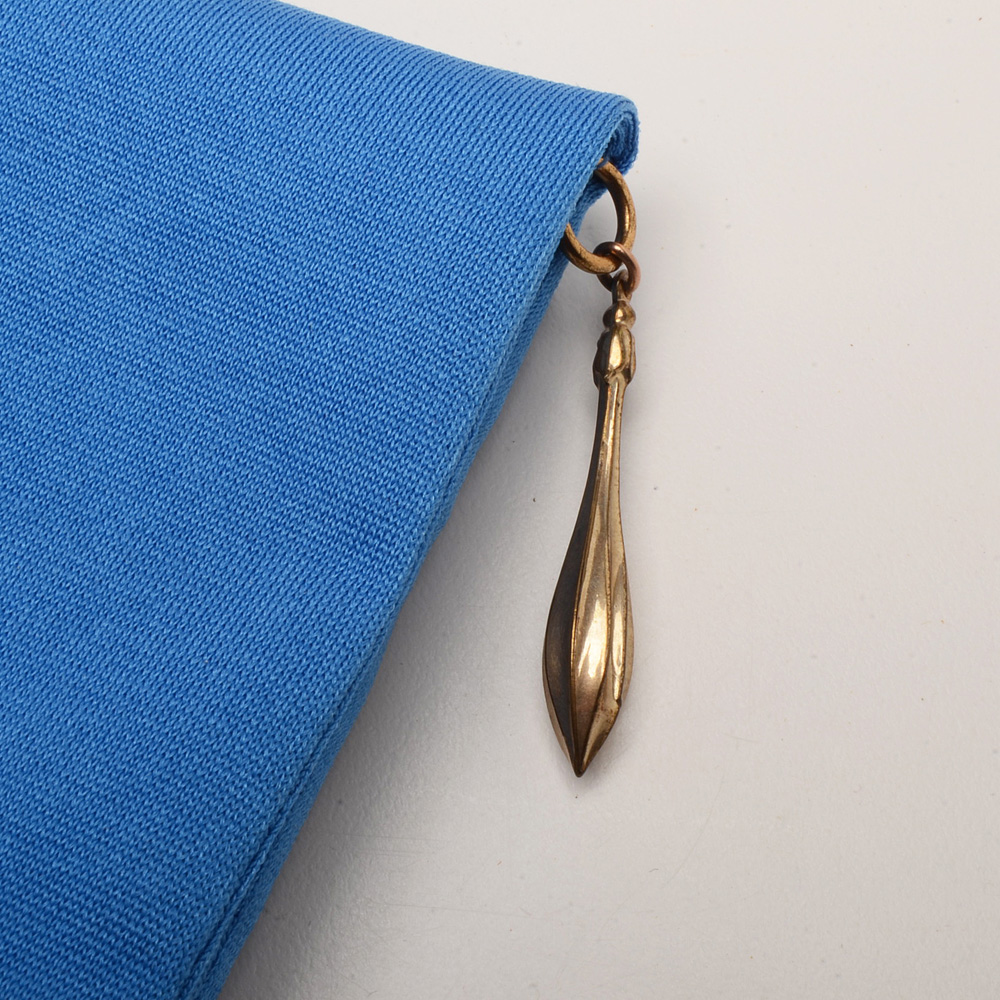 Vintage Convertible Clutch with Sterling Silver Wedgwood Brooch