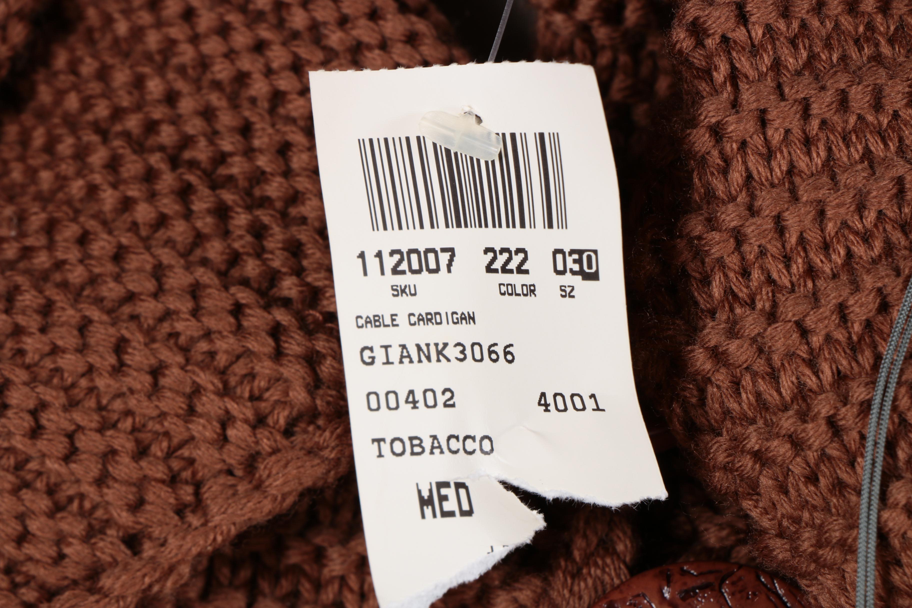 Dismero Tobacco Color Long Knit Sweater Coat