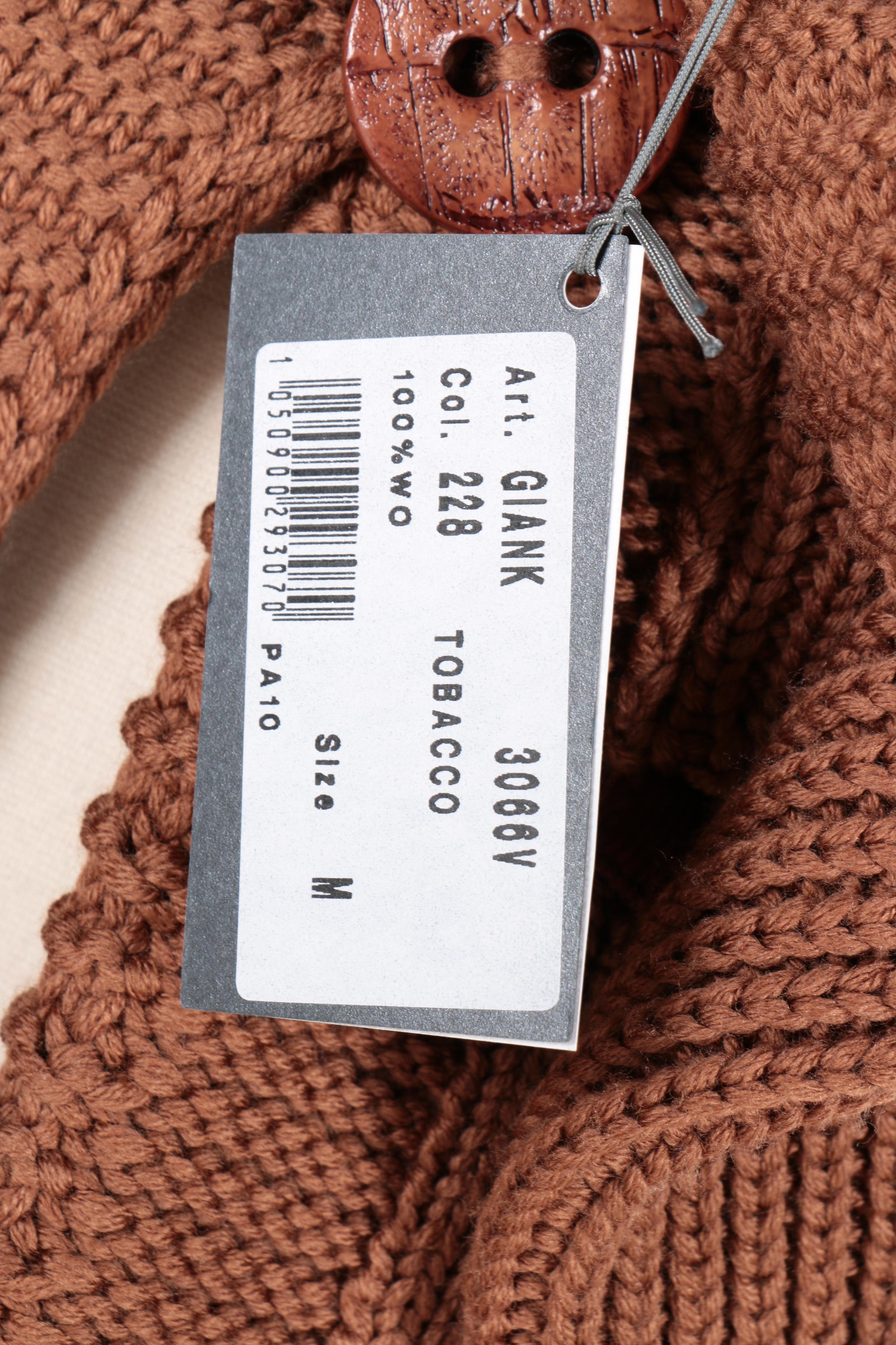 Dismero Tobacco Color Long Knit Sweater Coat